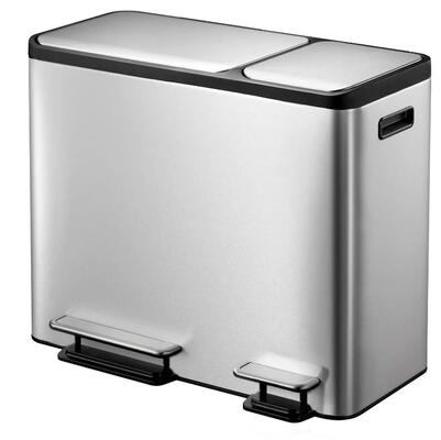 Papelera con Pedal 15+15+15L Acero Inoxidable EKO EcoCasa